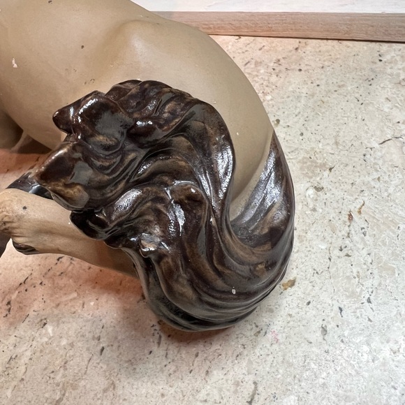 Rare Chinese Art Vintage Porcelain Horse Statue Matte Body/Glossy Hooves, Mane - Picture 7 of 10